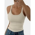 thumbnail image 5 of Women's Tank Tops Scoop Neck Slim Fitted Spaghetti Strap Summer Tops Sleeveless Casual Tank Tops Basic Fashion Trendy Shirts, 5 of 6