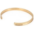 thumbnail image 4 of 1pc Long-Lasting Brass Cuff Bangles Grooved Golden 2-3/8 inch(6.2cm), 4 of 4