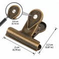 thumbnail image 2 of 4 Pack Bulldog Clips, Vintage Metal Binder Clips Large for Kitchen & Office, Journal Clip for Sealing Storage Hanging 2.17*2.56 Inch Bronze, 2 of 6