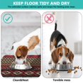 thumbnail image 4 of Boho Retro Floral Pet Feeding Mat-Absorbent Pet Placemat for Food and Water Bowl, with Waterproof Rubber Backing, Quick Dry Water Dispenser Mat for Dog and Cat (16"x24"), 4 of 7