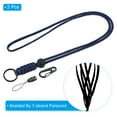 thumbnail image 3 of Uxcell 20" Paracord Lanyard Necklace Keyring Clasp Strap Badge Holder, Blue 2 Pack, 3 of 5