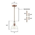 thumbnail image 3 of Westinghouse Lighting  Fiona One-Light Mini Pendant Washed Copper 1-Light (bulb included), 3 of 5