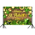 thumbnail image 3 of 5x3ft St. Patrick's Day Photography Backdrop, Happy St.Patrick's Day Backdrop Green Shamrock Background Banner, Gold Green St. Patrick's Day Background for Patrick's Day Birthday Baby Shower, 3 of 5