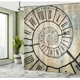 thumbnail image 5 of Ambesonne Vintage Shower Curtain, Roman Digit Time Spiral, 69"Wx84"L, Sepia, 5 of 5