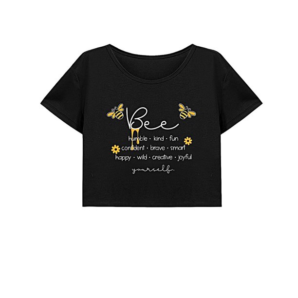 Camiseta corta holgada para mujer, camiseta recortada para entrenamiento de verano, para mochilero y vacaciones M