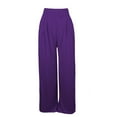 thumbnail image 6 of QATAINLAV Wide Leg Yoga Pants for Women Casual Loose Cozy High Waist Sweatpants Solid Color Sports Athletic Trousers with Pockets, Purple, XXL, 6 of 6