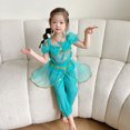thumbnail image 7 of Rongking Girls Jasmine Costume Set Halloween Fancy-Dress Princess Outfit for 3-7T, 7 of 7