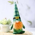 thumbnail image 2 of Tyidzon St Patricks Day Gnome Ornaments, Plush Green Gnomes with Shamrock for St. Patricks Day Decorations, Irish Festival Faceless Doll Gnome Gifts for Kids Women Men Shelf Table Decor, 10", 2 of 7