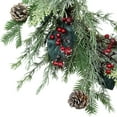 thumbnail image 2 of Northlight Mixed Foliage and Iced Berries Artificial Christmas Wreath, 26-Inch, Unlit, 2 of 3