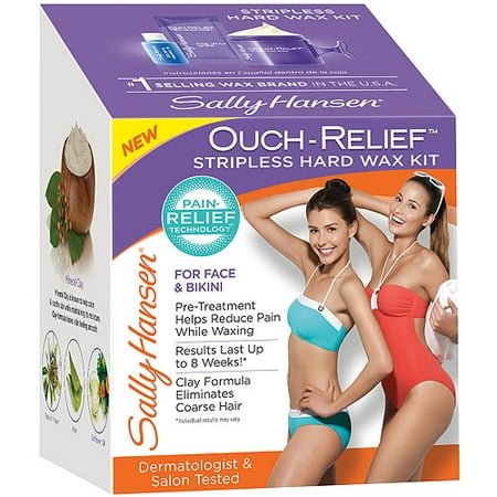 Sally Hansen Ouch-Relief Stripless Hard Wax Kit Hair Remover, 3