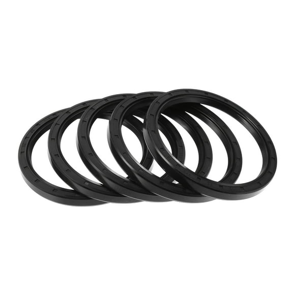 Sello de aceite universal Unique Bargains TC de doble labio con resorte de acero, anillo de sello de eje rotativo 92x110x10 mm, caucho nitrilo negro de alta presión, 5 piezas