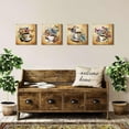 thumbnail image 2 of Coffee Canvas Wall Art Butterfly Flower Coffee Cup Pictures Wall Decor for Kitchen Dining Room, Vintage Watercolor Coffee Bar Paintings Posters Modern Artworks Home Decorations 14x14\u201d 4 Pcs, 2 of 6