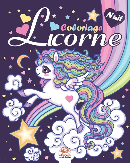 Licorne - Edition Nuit : Livre de Coloriage Pour les Enfants de 4 à 12 ...