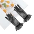 thumbnail image 5 of Unique Bargains 1 Pair Sunblock Mittens Bow Mesh Sun Block Driving Gloves for Women Black, 5 of 5