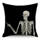 thumbnail image 4 of Set of 4 Halloween Skull Sofa Linen Pillowcases Halloween Canvas Sofa Pillowcases (45x45cm), 4 of 4