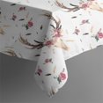 thumbnail image 4 of White Deer Antler Flower Pattern Rectangle Tablecloth 60"x120",Waterproof Polyester Rectangle Table Cloth, Wipeable Spillproof Polyester Tablecloth for Dining, Camping, Indoor and Outdoor, 4 of 6
