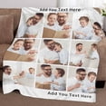 thumbnail image 4 of Custom Blanket with Photos Text Customized Blanket Personalized Flannel Throw Blankets for Adult Kid Birthday Christmas Fathers Mothers Valentines Day Customized Gift A Blankets, 4 of 5