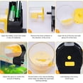 thumbnail image 3 of Alimentador automático de peces 100/210 ml (amarillo), dispensador de alimento para peces temporizador automático de acuario con dos cajas de alimentación para fines de semana festivos, 3 of 5