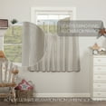thumbnail image 4 of VHC Brands Hatteras Seersucker Ticking Striped Cotton Americana Kitchen Curtains Rod Pocket Hanging Loops 36x36 Tier Pair, Denim Blue, 4 of 8