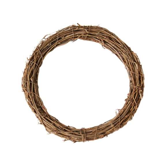 FRCOLOR Rattan Wreath Form Rattan Ring Light Brown 1Pack Tree Hanging Ornament