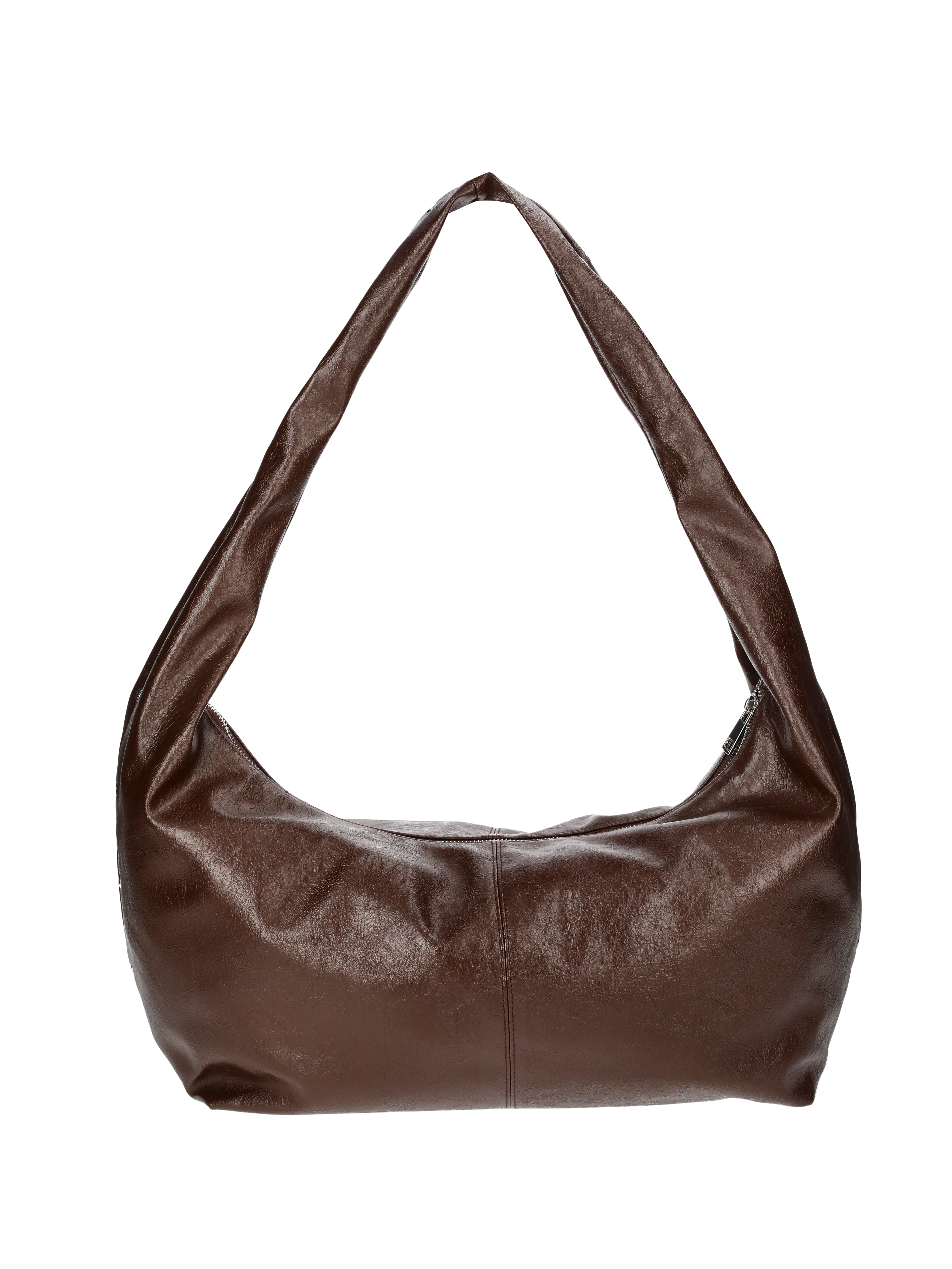 No Boundaries Women's Stud Hobo Bag, Chocolate
