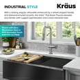 thumbnail image 5 of KRAUS Urbix Industrial Pull-Down Single Handle Kitchen Faucet in Spot-Free Stainless Steel, 5 of 16