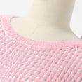 thumbnail image 6 of Womens Tops Shirts Sweater Crochet Hollow Out Off Shoulder Short Sleeve Casual Knit Lightweight Oversized Baggy Pullover Cover Up Summer Blouses, 6 of 7