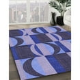 thumbnail image 2 of Ahgly Company Indoor Round Patterned Blue Whale Blue Area Rugs, 4' Round, 2 of 6