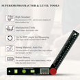 thumbnail image 2 of JinsintoDigital Angle Ruler Protractor Spirit Level Ruler Digital Goniometer 230mm 360° Angle Gauges with Horizontal Vertical Circle Level Bubble, LCD Display, Dual Scale Ruler, 2 of 5