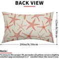 thumbnail image 3 of Coral Starfish Lumbar Pillow Covers 12X20 Inch Set of 2 Beach Ocean Coastal Decorative Rectangular Pillow Cases Summer Nautical Cotton Linen Cushion Case Home Decor for Sofa Couch Outdoor, 3 of 6