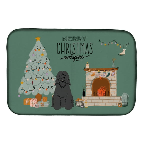 Bouvier des Flandres Christmas Everyone Dish Drying Mat