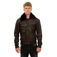 thumbnail image 6 of Men's Air Force A2 Brown Leather Bomber Jacket-Callington in Brown - UK Size XS, 6 of 10