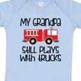 thumbnail image 4 of Inktastic Firefighter Grandpa Plays with Trucks Boys or Girls Baby Bodysuit, 4 of 5