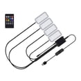thumbnail image 1 of USB Powered LED Car Atmosphere Footwell Light Kit, 4-Piece Interior Strip Lights with Cigarette Lighter Plug, Multi-Color Ambiance for Auto Decor, 1 of 8