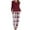 Wine, variant on ITSAME Pajama Sets for Womens, Long Sleeve Tops Plaid Joggers Causal Home Clothes 2-Piece Dark Gray L
