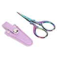 thumbnail image 1 of Embroidery Scissors with Leather Cover, Ergonomic Design Lightweight and Compact Sewing Knitting Threading Scissors for Crafts Light Green, 1 of 7