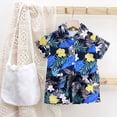 thumbnail image 4 of Tiijoy Boys Summer Beach Outfits Tropical Print Short Sleeve Shirt Shorts Set, Sizes 2-3, 4 of 4