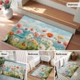 thumbnail image 5 of Rectangle Rug 2x3ft Area Rug,Spring Poppy Watercolor Flower Area Rugs for Living Room Bedroom,Beach Scene Oil Painting Art Floor Mat Non-Slip Non-Shedding Carpet Indoor Accent Rugs, 5 of 9