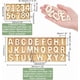thumbnail image 4 of 216 letras del alfabeto de madera sin terminar, números de madera de 1 a 1,3 pulgadas, letras mayúsculas en blanco, números con bandeja de almacenamiento, 4 of 6