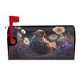thumbnail image 2 of Lsque White Purple Flower Chicken Mailbox Cover Standard Size ,Magnetic Mailbox Covers Post Wraps Letter Box Cover -25.5x21 in, 2 of 9