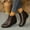 Brown, variant on Women's Ankle Boots Flat Booties Casual Short Boots Comfortable Walking Boots For Women