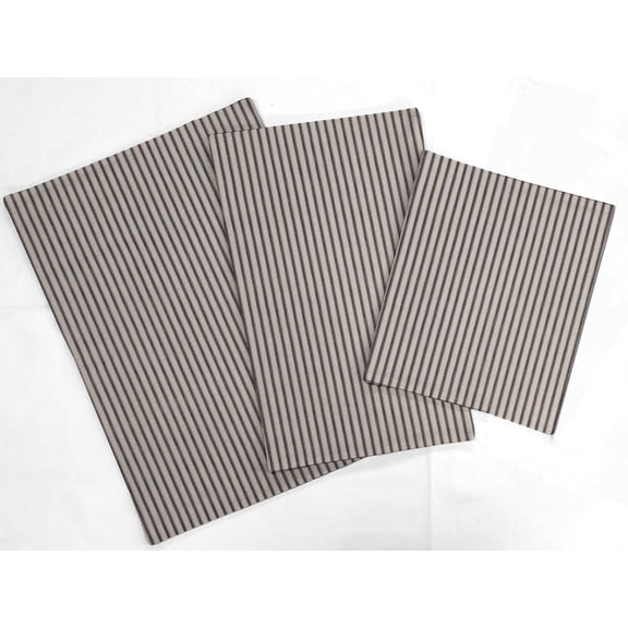 Ticking Stripe Countertop Appliance Slider Mats by Penny's Needful Things (Black) 3-Pack