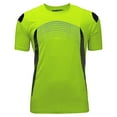 thumbnail image 4 of Mens T-Shirts Summer Color Block Quick Drying Round Neck Short Sleeve Fitness Training Breathable Sports Fashion Tops Pullover Holiday Wear,Green,XXL,Tshirts, 4 of 4