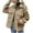 Khaki, variant on Herrnalise Jackets For Women Fashion Casual Solid Color Buttons Tops Turndown Collar Long Sleeve Hoodless Casual Outwear Shackets For Women 2024 fall Blue,S