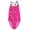 Fuchsia - Silver Stars, variant on Girls One Piece Bathing Suits Swimwear for Girl (Fuchsia - Gingham, 10-12 Years)