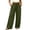 Army Green, variant on Womens Wide Leg Fleece Lined Sweatpants – Low Rise Drawstring Baggy Cotton Lounge Pants with Pockets, Warm and Cozy White,L