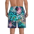 thumbnail image 3 of KLL Watercolor Mandala Men's Casual Summer Beach Shorts Hawaiian Shorts with Pockets-X-Large, 3 of 5