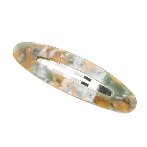 Unique Bargains 1 Pc Hair Snap Clip Acetate Hair Clips Yellow Green