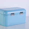 thumbnail image 5 of Retro Vintage White Metal Bread Box with Small Flat Lid – Spacious Kitchen Storage Container for Bread & Kitchen Items, Durable, Easy to Clean, Export-Quality Countertop Organizer by Jiangmen, 5 of 5
