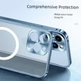 thumbnail image 4 of for iPhone 11 Pro, Metal Aluminum Alloy Magnetic Adsorption Phone Case, Compatible with Magsafe, Clear Frosted Back Cover, Metal Lens Protection Transparent Shell, 4 of 8